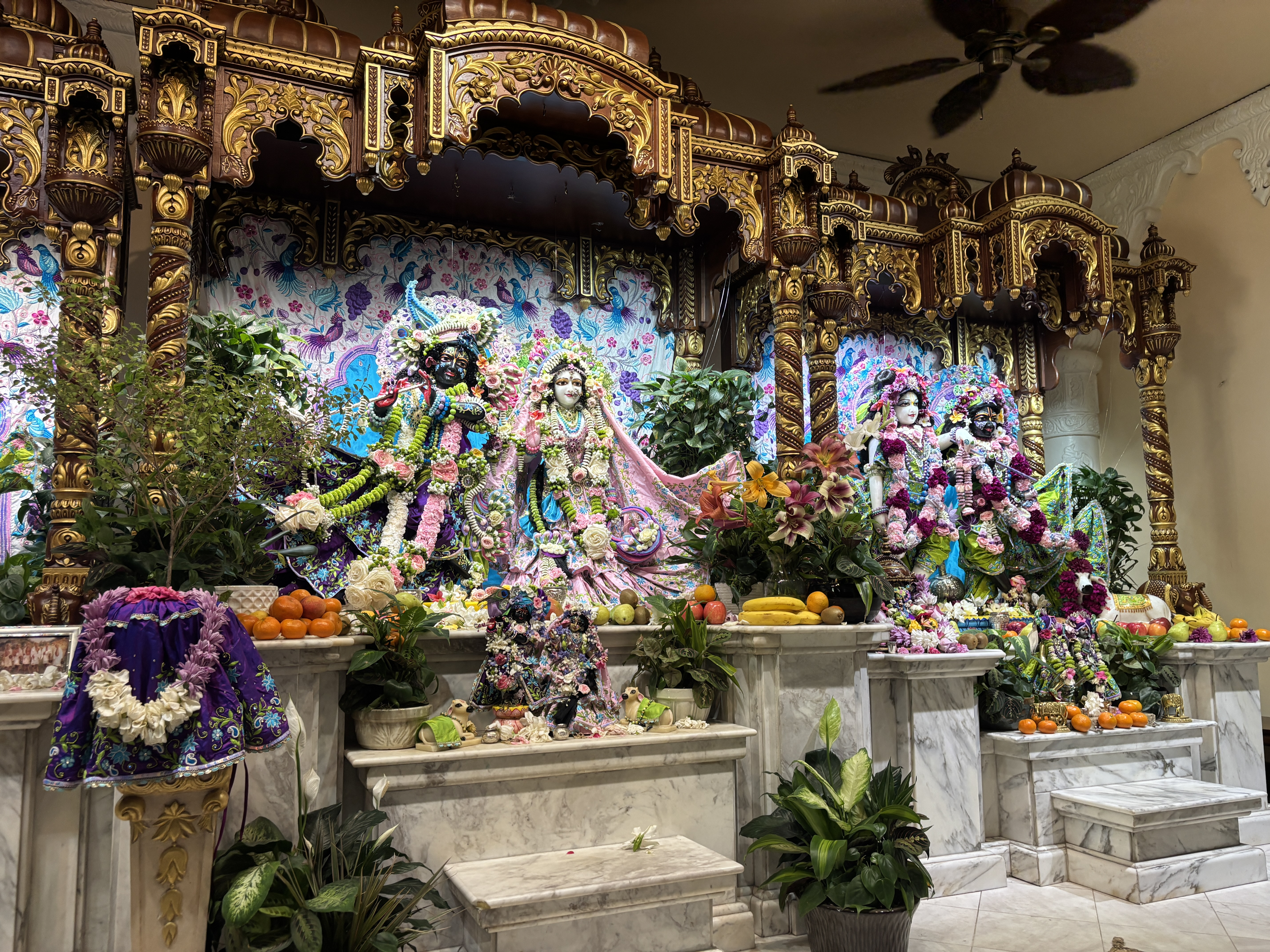 Sri Sri Radha Shyamasundara and Sri Sri Krishna Balarama, New Raman Reti (Alachua, Florida)